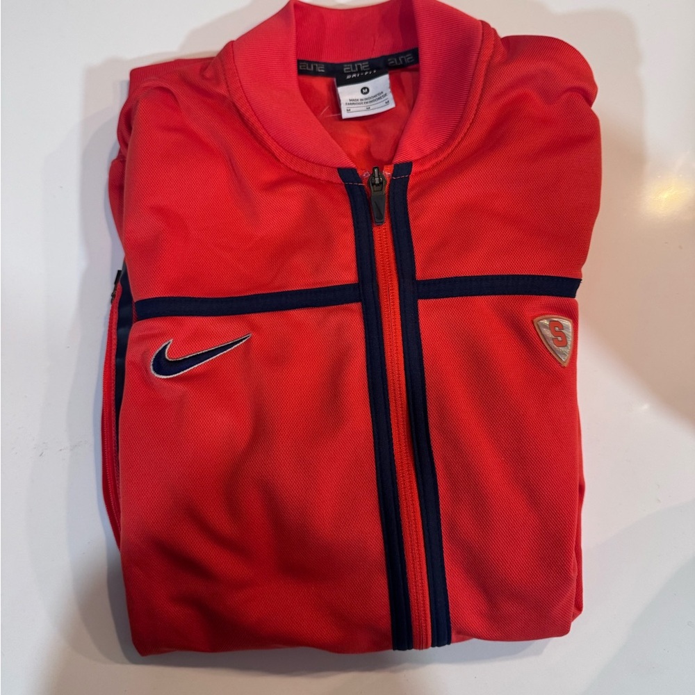 Y2K Nike Syracuse Orange Elite Jacket Mens Full Zip Up Basketball Team